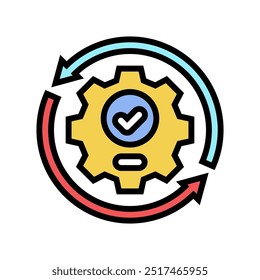 implementation business process color icon vector. implementation business process sign. isolated symbol illustration