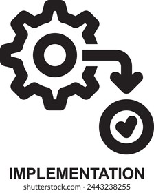 implementation, deliverable, output, release, project, system expanded agile outline icon license for web mobile app presentation printing