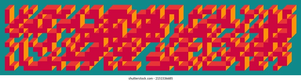 Implementation of Edward Zajec’s “Il Cubo” from 1971. Essentially a Truchet tile set of 8 tiles and rules for placement art illustration