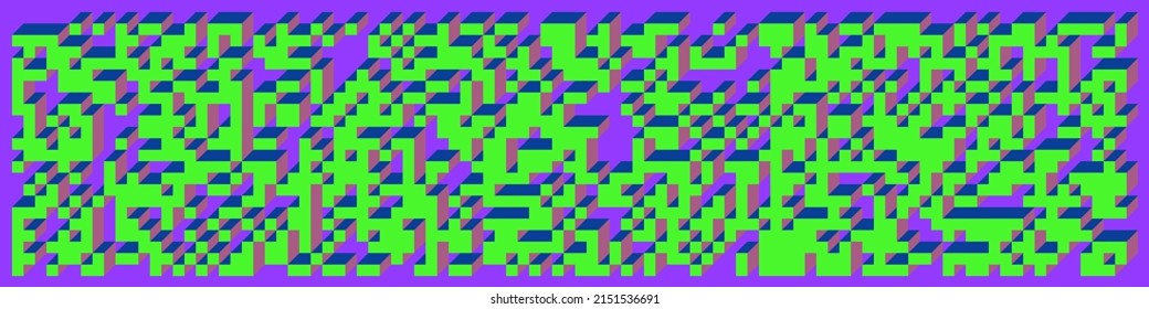 Implementación de "Il Cubo" de Edward Zajec desde 1971. Esencialmente un conjunto de mosaico de Truchet de 8 baldosas y reglas para la ilustración de arte de colocación