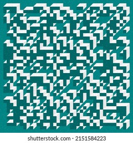 Implementation of Edward Zajec’s “Il Cubo” from 1971. Essentially a Truchet tile set of 8 tiles and rules for placement art illustration