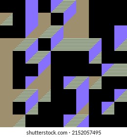 Umsetzung von Edward Zajec's "Il Cubo" von 1971. Im Wesentlichen eine Reihe von Truchet-Fliesen und Regeln für die Platzierung von Kunstillustrationen