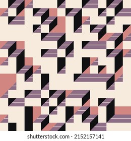 Implementation of Edward Zajec’s “Il Cubo” from 1971. Essentially a Truchet tile set of 8 tiles and rules for placement art illustration