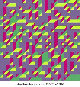 Implementation of Edward Zajec’s “Il Cubo” from 1971. Essentially a Truchet tile set of 8 tiles and rules for placement art illustration