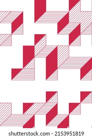 Implementación de "Il Cubo" de Edward Zajec desde 1971. Esencialmente un conjunto de mosaico de Truchet de 8 baldosas y reglas para la ilustración de arte de colocación