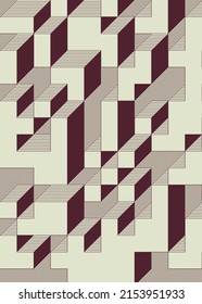 Implementación de "Il Cubo" de Edward Zajec desde 1971. Esencialmente un conjunto de mosaico de Truchet de 8 baldosas y reglas para la ilustración de arte de colocación