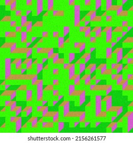 Implementación de "Il Cubo" de Edward Zajec desde 1971. Esencialmente un conjunto de mosaico de Truchet de 8 baldosas y reglas para la ilustración de arte de colocación