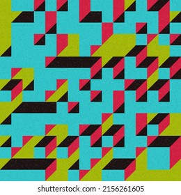 Implementation of Edward Zajec’s “Il Cubo” from 1971. Essentially a Truchet tile set of 8 tiles and rules for placement art illustration