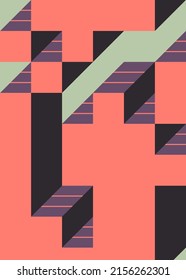 Implementation of Edward Zajec’s “Il Cubo” from 1971. Essentially a Truchet tile set of 8 tiles and rules for placement art illustration