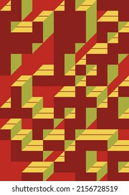 Implementation of Edward Zajec’s “Il Cubo” from 1971. Essentially a Truchet tile set of 8 tiles and rules for placement art illustration