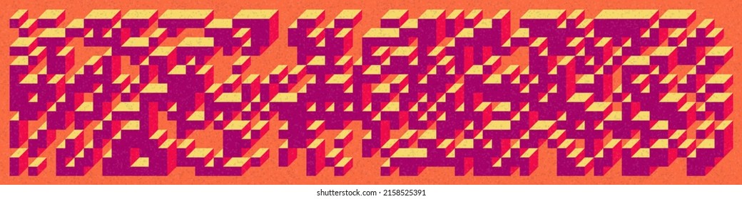 Implementation of Edward Zajec’s “Il Cubo” from 1971. Essentially a Truchet tile set of 8 tiles and rules for placement art illustration