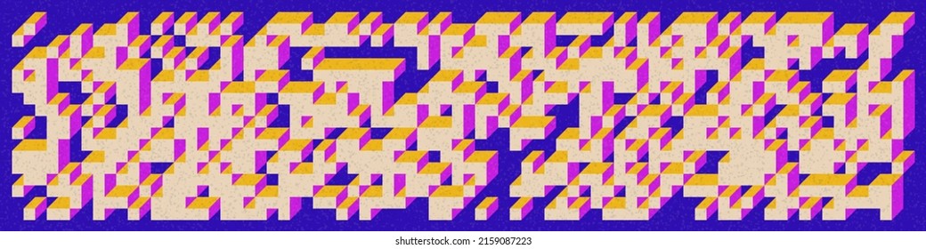 Implementation of Edward Zajec’s “Il Cubo” from 1971. Essentially a Truchet tile set of 8 tiles and rules for placement art illustration