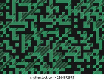 Implementation of Edward Zajec’s “Il Cubo” from 1971. Essentially a Truchet tile set of 8 tiles and rules for placement art illustration