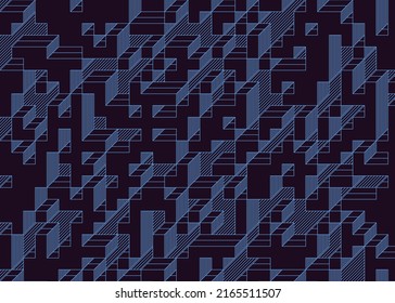 Implementación de "Il Cubo" de Edward Zajec desde 1971. Esencialmente un conjunto de mosaico de Truchet de 8 baldosas y reglas para la ilustración de arte de colocación