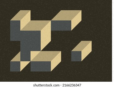 Implementation of Edward Zajec’s “Il Cubo” from 1971. Essentially a Truchet tile set of 8 tiles and rules for placement art illustration
