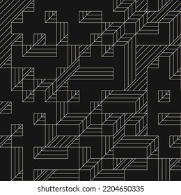 Implementation of Edward Zajec’s “Il Cubo” from 1971. Essentially a Truchet tile set of 8 tiles and rules for placement art illustration