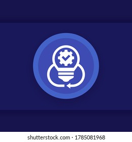 Implementation, execute idea vector icon