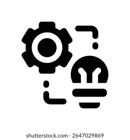 implementation glyph icon. Strong and solid vector icon for websites, mobile interfaces, presentations, and visual branding. High quality and easy to edit.