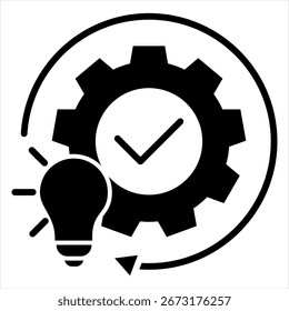Implementation Glyph Single Icon Illustration