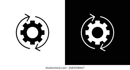 Colección de íconos de implementación. Ilustración plana de icono de Vector