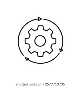Implementation icon Flat simple outline