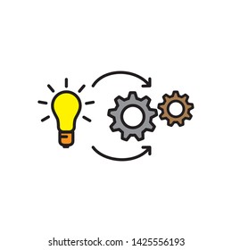 implementation icon, illustration design template
