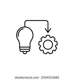 Implementation icon Isolated flat vector in outline