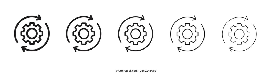Silueta aislada del icono de la implementación en el fondo blanco. Ilustración vectorial.