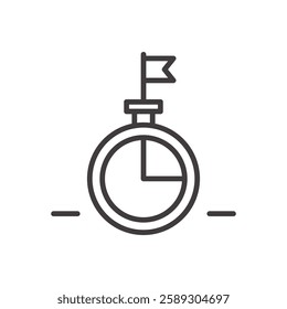 implementation icon isolated stroke in black color