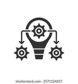 Implementation Icon - Light Bulb With Gear Icon