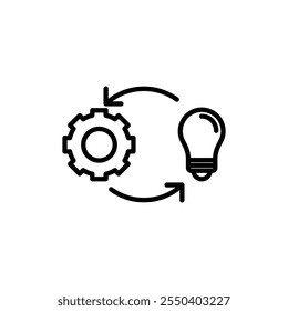 Ícone de implementação isolado do logotipo linear