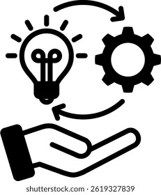 Implementation Icon Mixed Vector Illustration