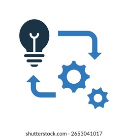 Implementation Icon Mixed Vector Illustration