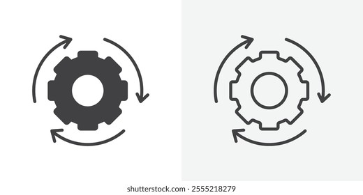 Implementation icon. outlined vector style.