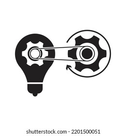 Implementation icon. Process icon, isolated on white background. vector illustration
