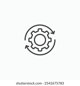 Implementation icon set in black color