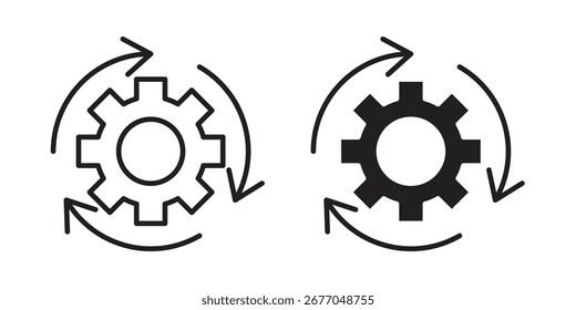 Implementation icon set line art and glyph design. Eps10