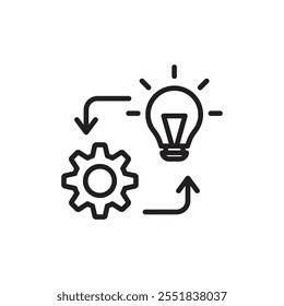 Implementation icon Simple thin outline