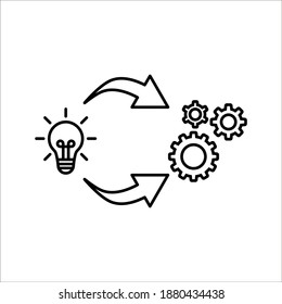 Implementation icon simple vector illustration. concept for infographic, website or app. color editable