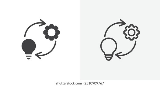 Implementation icon in solid and outlined style