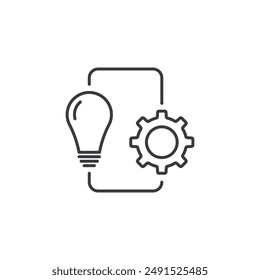 Implementation icon symbol design collection