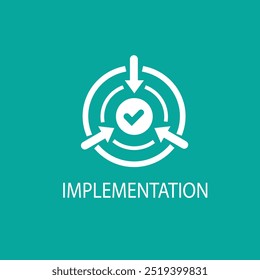Ícone Implementação. Ícone moderno moderno de implementação de vetor linear plano no fundo branco da coleção geral de linhas finas, contorno editável ilustração de vetor de traçado