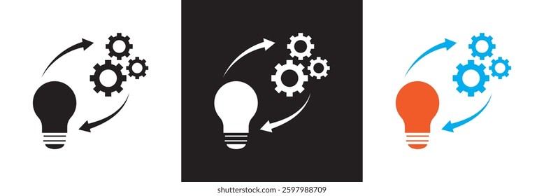 Implementation icon.  Vector illustration. isolated on white and black background. EPS 10