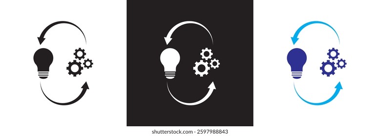 Implementation icon.  Vector illustration. isolated on white and black background. EPS 10