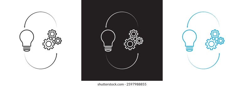Implementation icon.  Vector illustration. isolated on white and black background. EPS 10