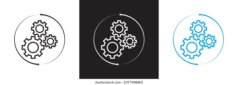 Implementation icon.  Vector illustration. isolated on white and black background. EPS 10