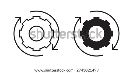 Implementation icon vector Illustration and outline Icons. vector silhouette.