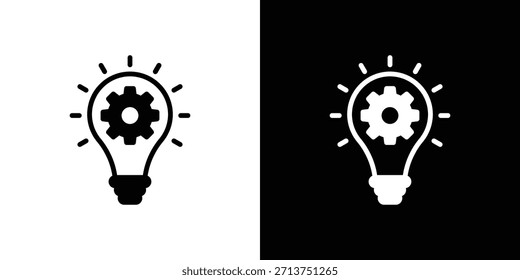 Icono de implementación. Ilustración vectorial. Silueta en color negro