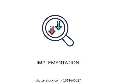 Implementation icon in vector. Logotype