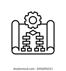 Implementierungssymbol in der Vektorgrafik. Firmenzeichen
